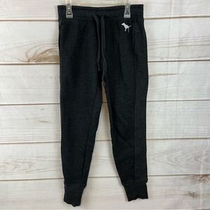 Victoria’s Secret PINK Gray Fleece Sweatpants Joggers Drawstring Cuffed XS